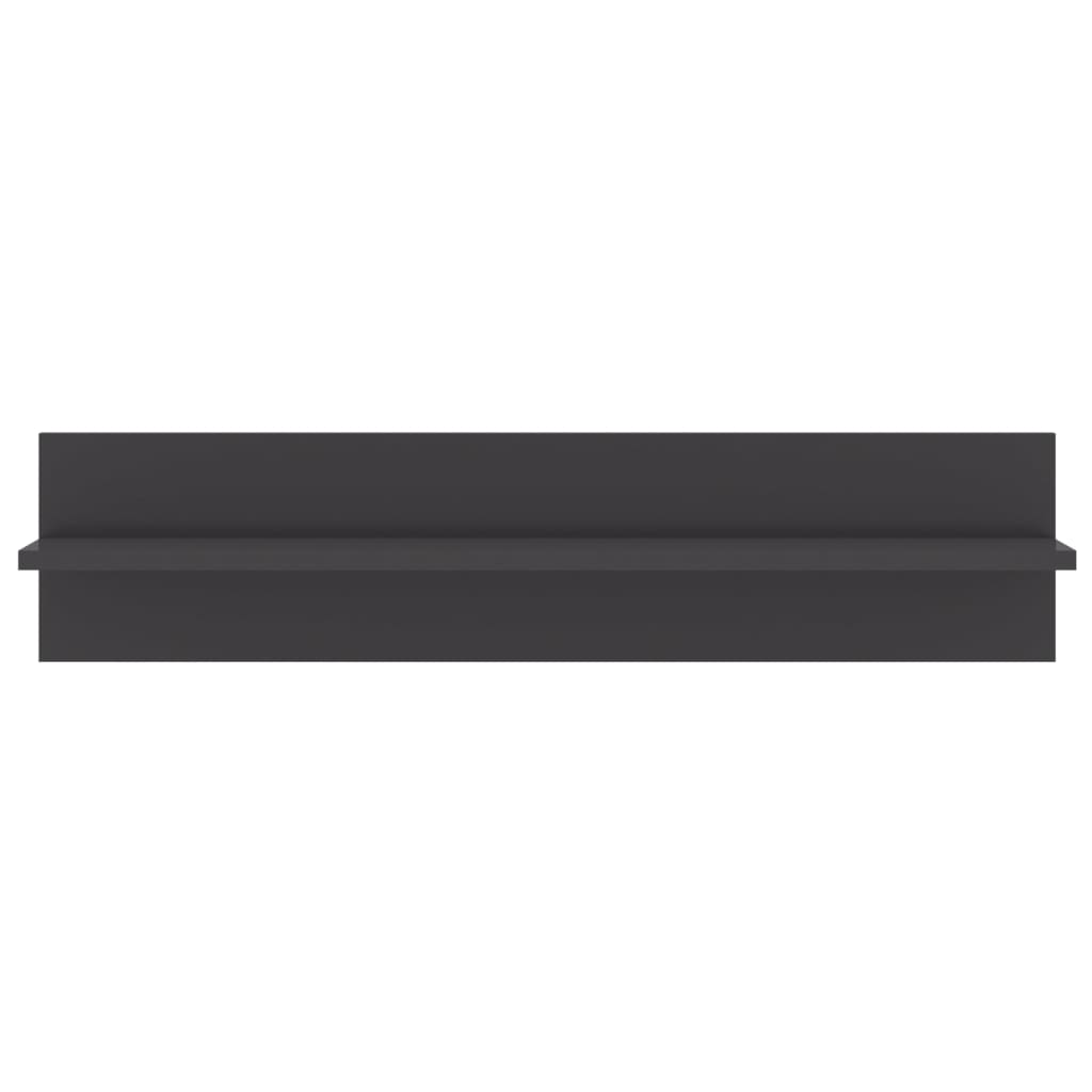 vidaXL Ραφιέρες Τοίχου 4 τεμ Γυαλιστερό Γκρι 80x11,5x18 εκ Επεξ. Ξύλο