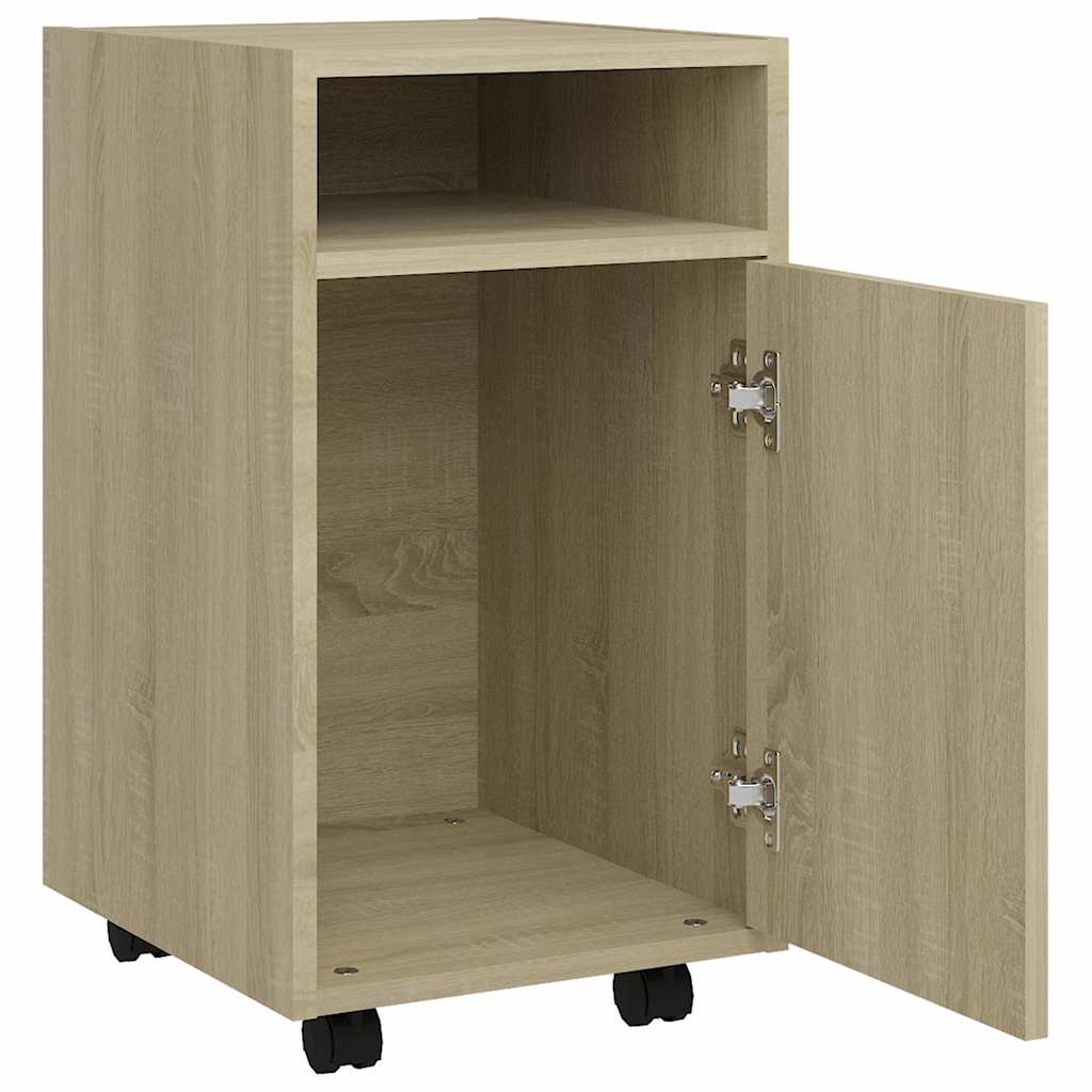 vidaXL Βοηθητ. Ντουλάπι με Τροχούς Sonoma Δρύς 33x38x60 εκ Επεξ. Ξύλο