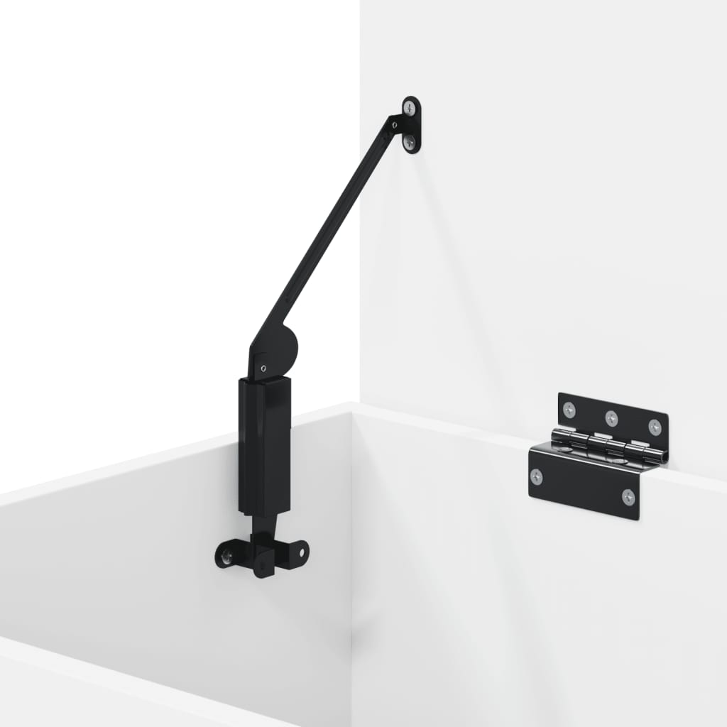 vidaXL Μπαούλο Αποθήκευσης Λευκό 84 x 42 x 46 εκ. Επεξεργασμένο Ξύλο