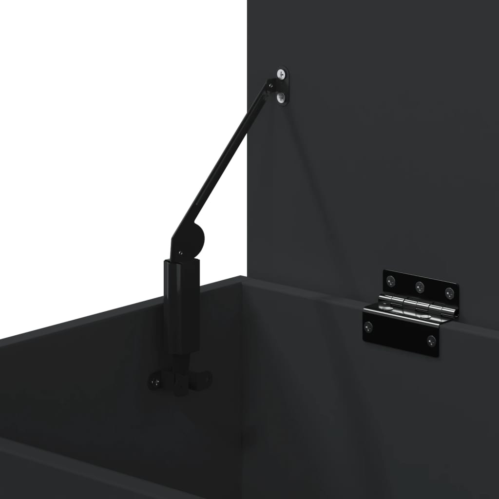 vidaXL Μπαούλο Αποθήκευσης Μαύρο 84 x 42 x 46 εκ. Επεξεργασμένο Ξύλο