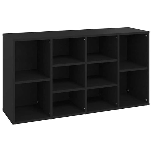 vidaXL Παπουτσοθήκη Μαύρη 103 x 30 x 55 εκ. από Επεξ. Ξύλο