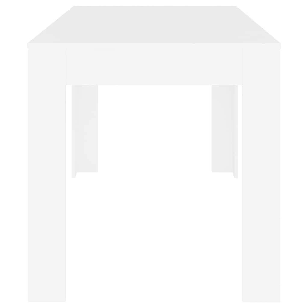 vidaXL Τραπεζαρία Λευκή 140x74,5x76 εκ. από Επεξεργασμένο Ξύλο