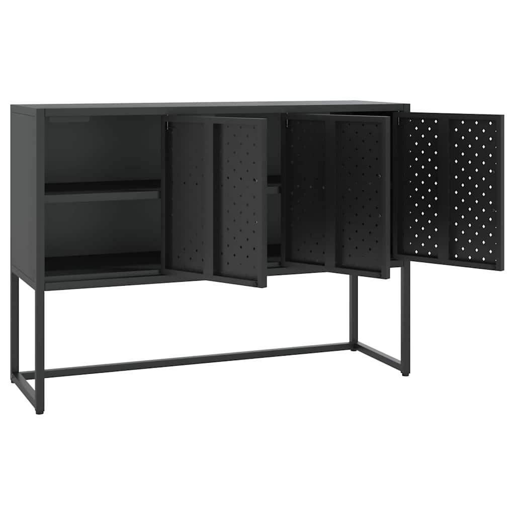 vidaXL Μπουφές Μαύρος 105 x 35 x 75 εκ. από Ατσάλι