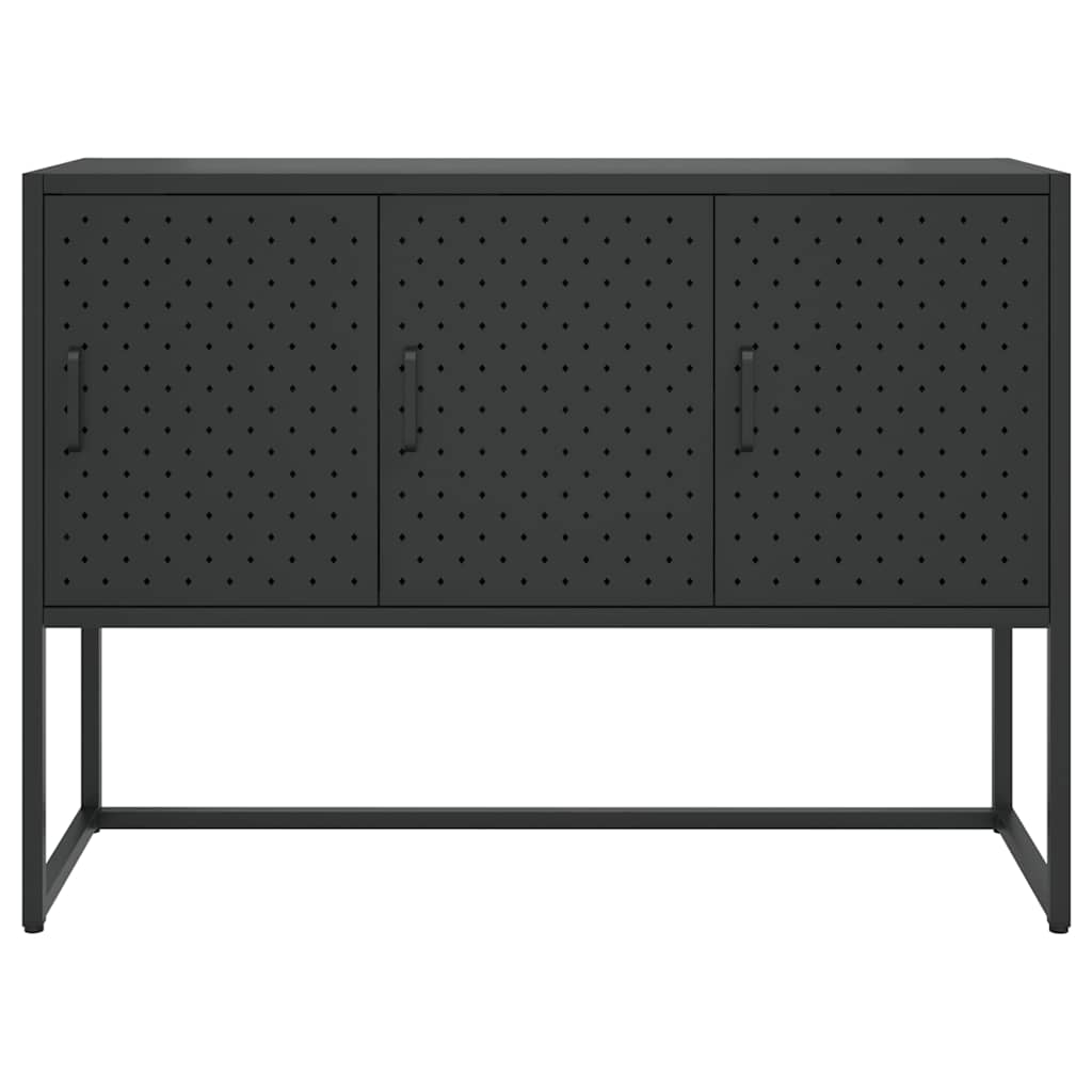vidaXL Μπουφές Μαύρος 105 x 35 x 75 εκ. από Ατσάλι