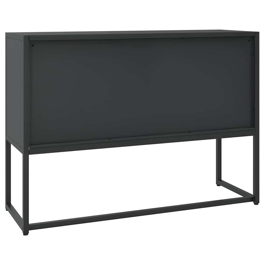 vidaXL Μπουφές Μαύρος 105 x 35 x 75 εκ. από Ατσάλι