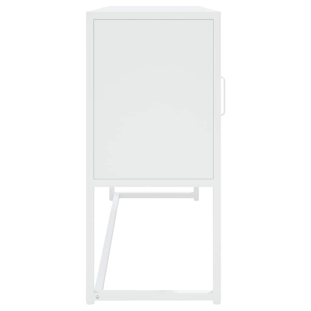 vidaXL Μπουφές Λευκός 105 x 35 x 75 εκ. από Ατσάλι