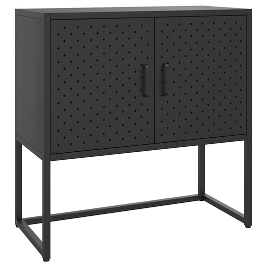 vidaXL Μπουφές Μαύρος 75 x 35 x 75 εκ. από Ατσάλι
