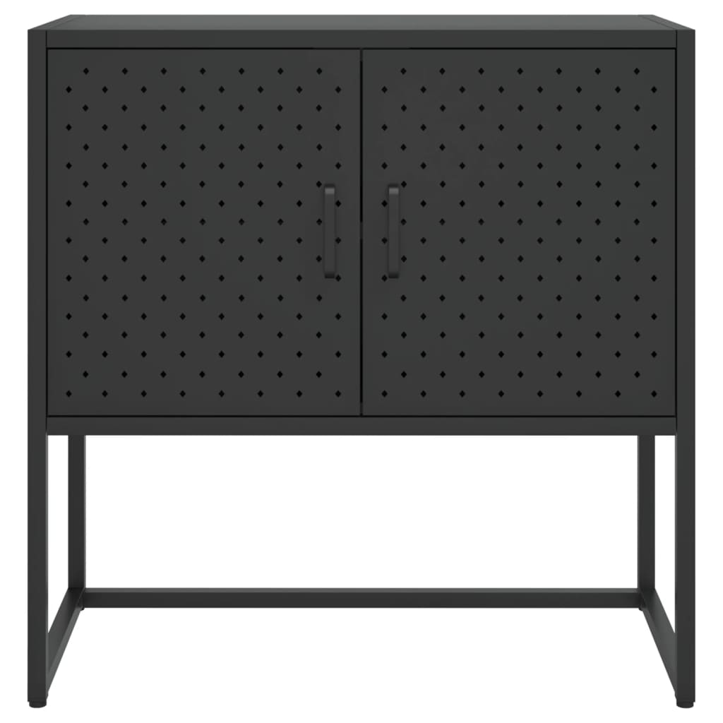 vidaXL Μπουφές Μαύρος 75 x 35 x 75 εκ. από Ατσάλι