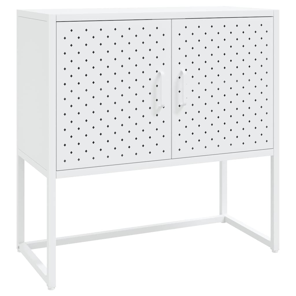 vidaXL Μπουφές Λευκός 75 x 35 x 75 εκ. από Ατσάλι