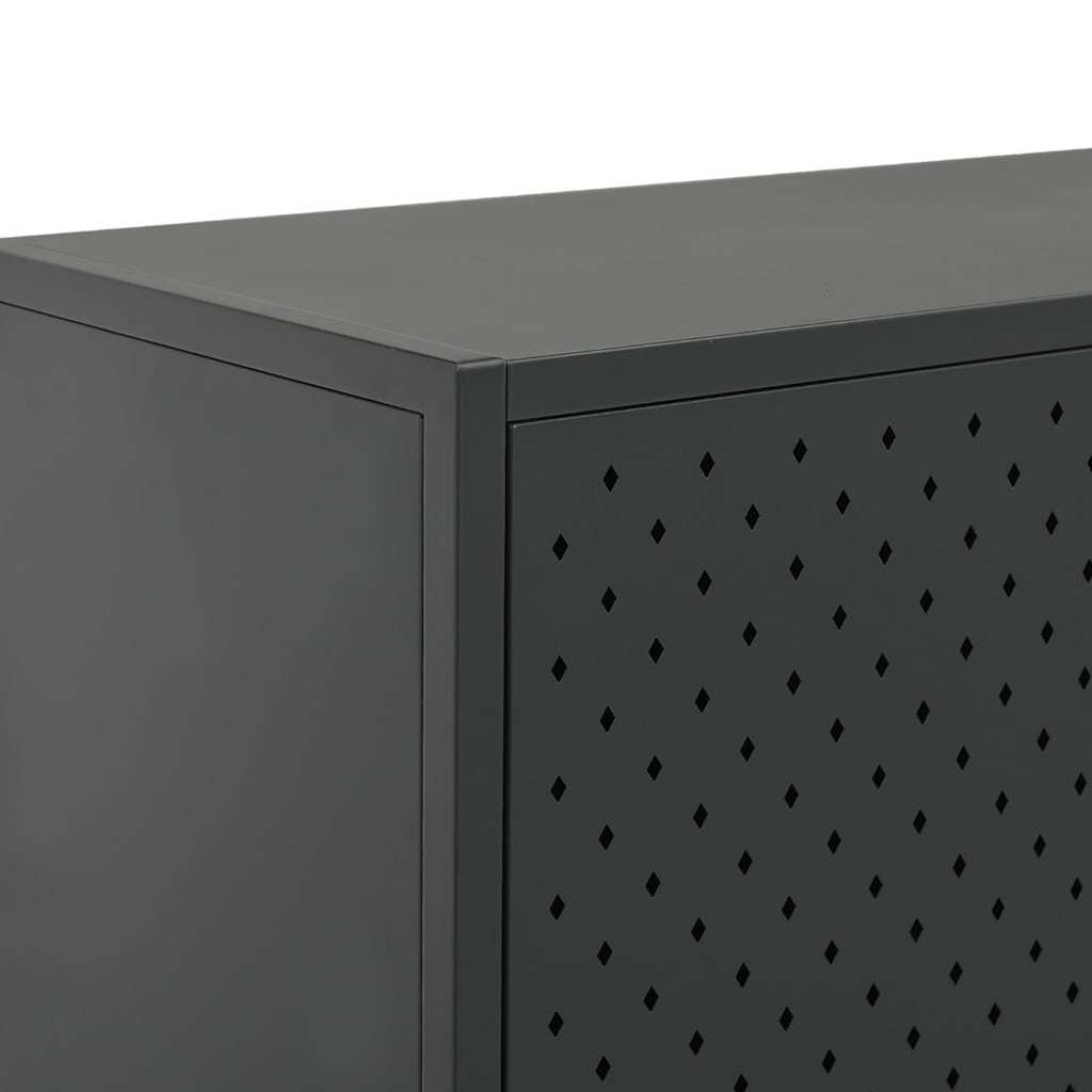 vidaXL Μπουφές Ανθρακί 75 x 35 x 75 εκ. από Ατσάλι