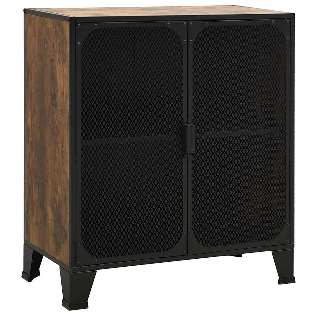 vidaXL Ντουλάπι Αποθήκευσης Ρουστίκ Καφέ 72x36x82 εκ. Μέταλλο / MDF