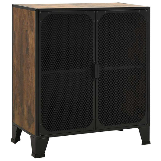 vidaXL Ντουλάπι Αποθήκευσης Ρουστίκ Καφέ 72x36x82 εκ. Μέταλλο / MDF