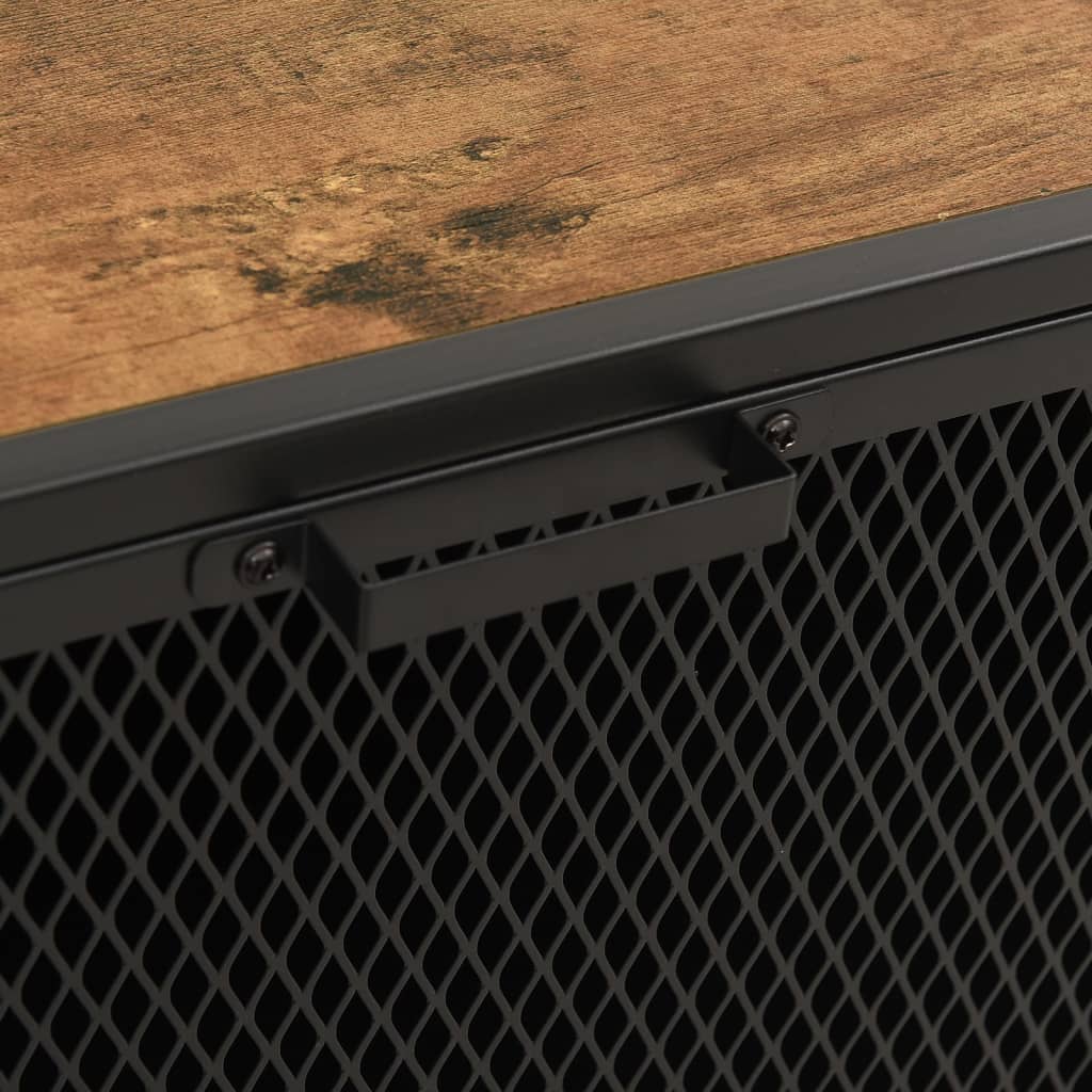 vidaXL Ντουλάπι Αποθήκευσης Ρουστίκ Καφέ 72x36x82 εκ. Μέταλλο / MDF