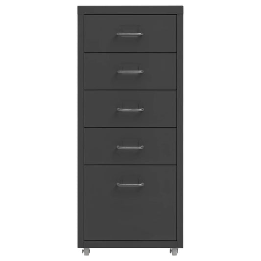 vidaXL Αρχειοθήκη Φορητή Ανθρακί 28 x 41 x 69 εκ. Μεταλλική