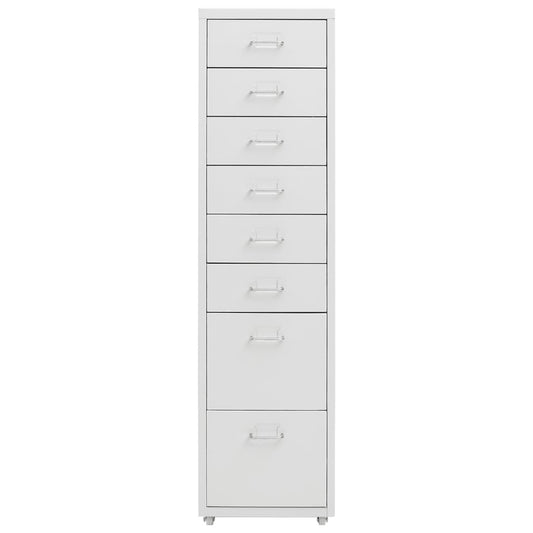 vidaXL Αρχειοθήκη Φορητή Γκρι 28 x 41 x 109 εκ. Μεταλλική