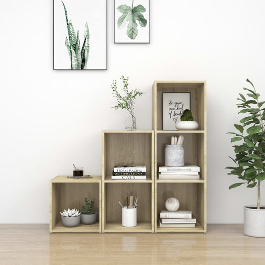 vidaXL Έπιπλα Τηλεόρασης Σετ 3 Τεμαχίων Sonoma Δρυς από Επεξ. Ξύλο