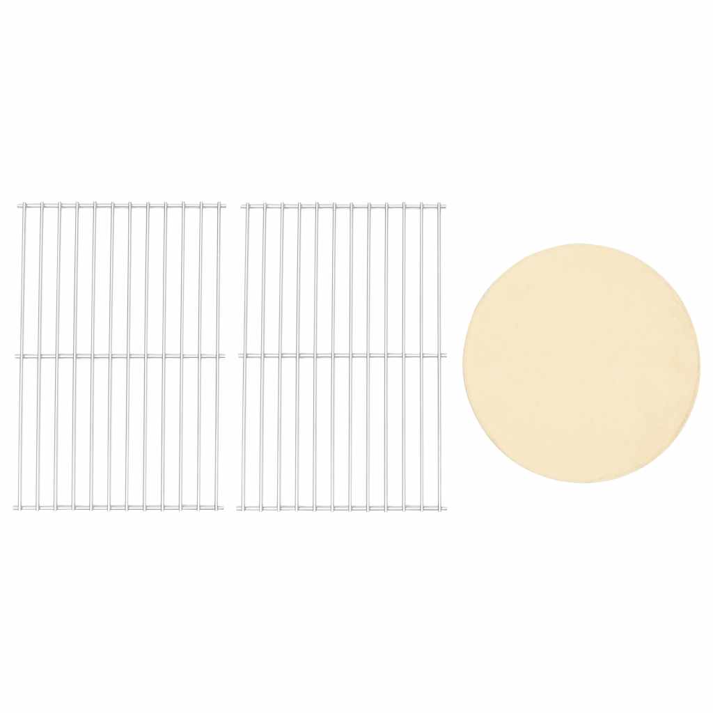 vidaXL 3-σε-1 Υπαίθριος Φούρνος Πίτσας & Μπάρμπεκιου Μαύρο