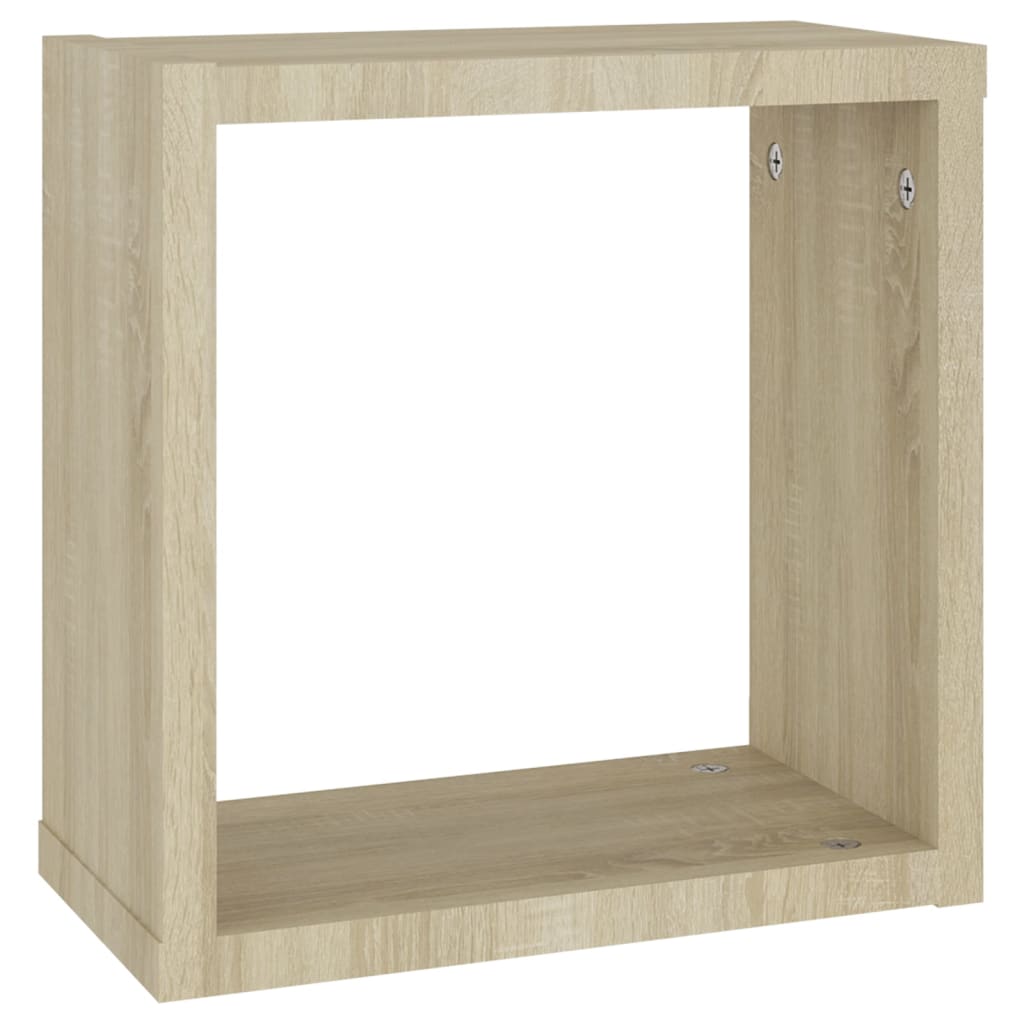 vidaXL Ράφια Κύβοι Τοίχου 6 τεμ. Sonoma Δρυς 30 x 15 x 30 εκ.
