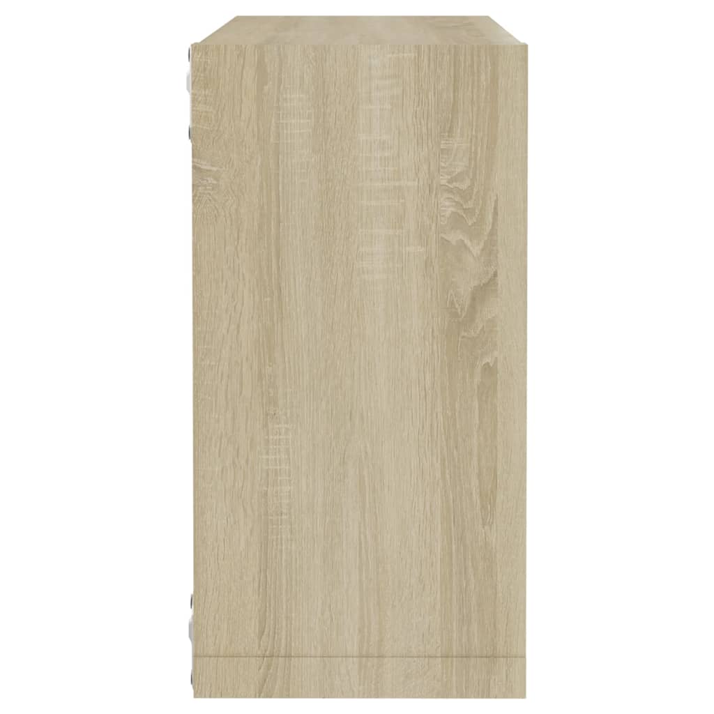 vidaXL Ράφια Κύβοι Τοίχου 6 τεμ. Sonoma Δρυς 30 x 15 x 30 εκ.