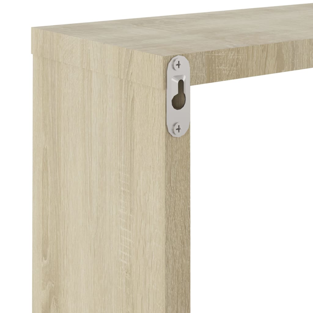vidaXL Ράφια Κύβοι Τοίχου 6 τεμ. Sonoma Δρυς 30 x 15 x 30 εκ.