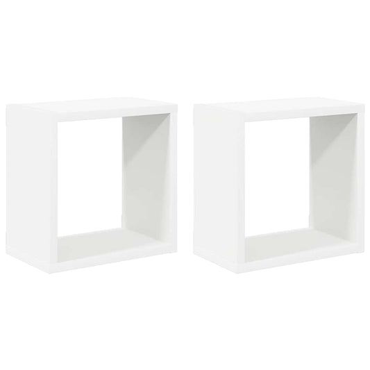 vidaXL Ράφια Κύβοι Τοίχου 2 τεμ. Λευκά 26 x 15 x 26 εκ.