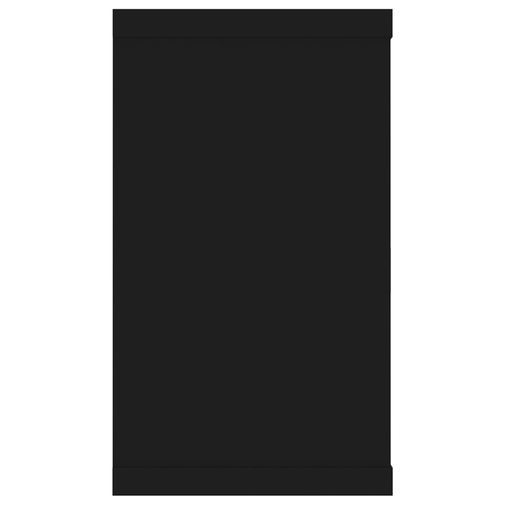 vidaXL Ράφια Κύβοι Τοίχου 2 τεμ. Μαύρα 80 x 15 x 26,5 εκ. Επεξ. Ξύλο