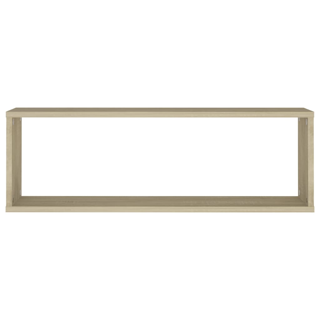 vidaXL Ράφια Κύβοι Τοίχου 2 τεμ. Sonoma Δρυς 80x15x26,5εκ. Επεξ. Ξύλο