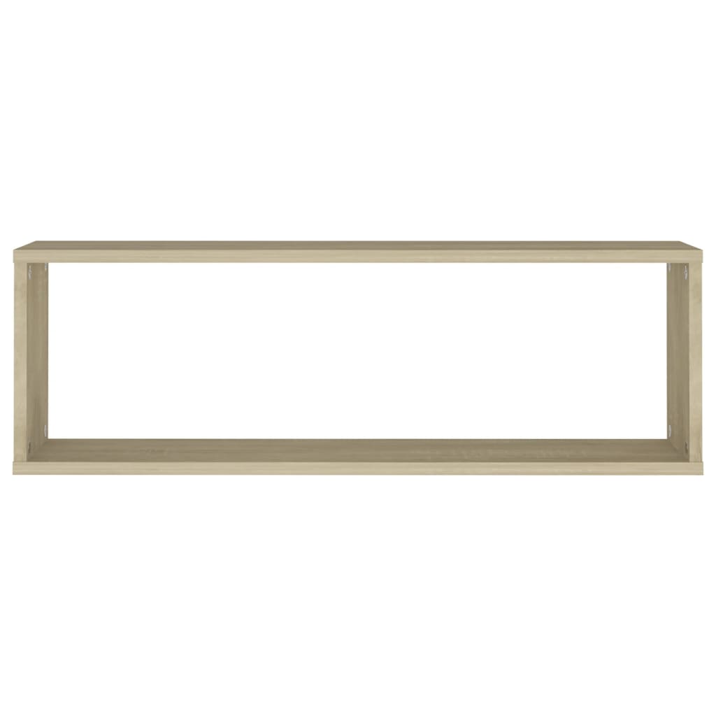 vidaXL Ράφια Κύβοι Τοίχου 4 τεμ. Sonoma Δρυς 80x15x26,5εκ. Επεξ. Ξύλο