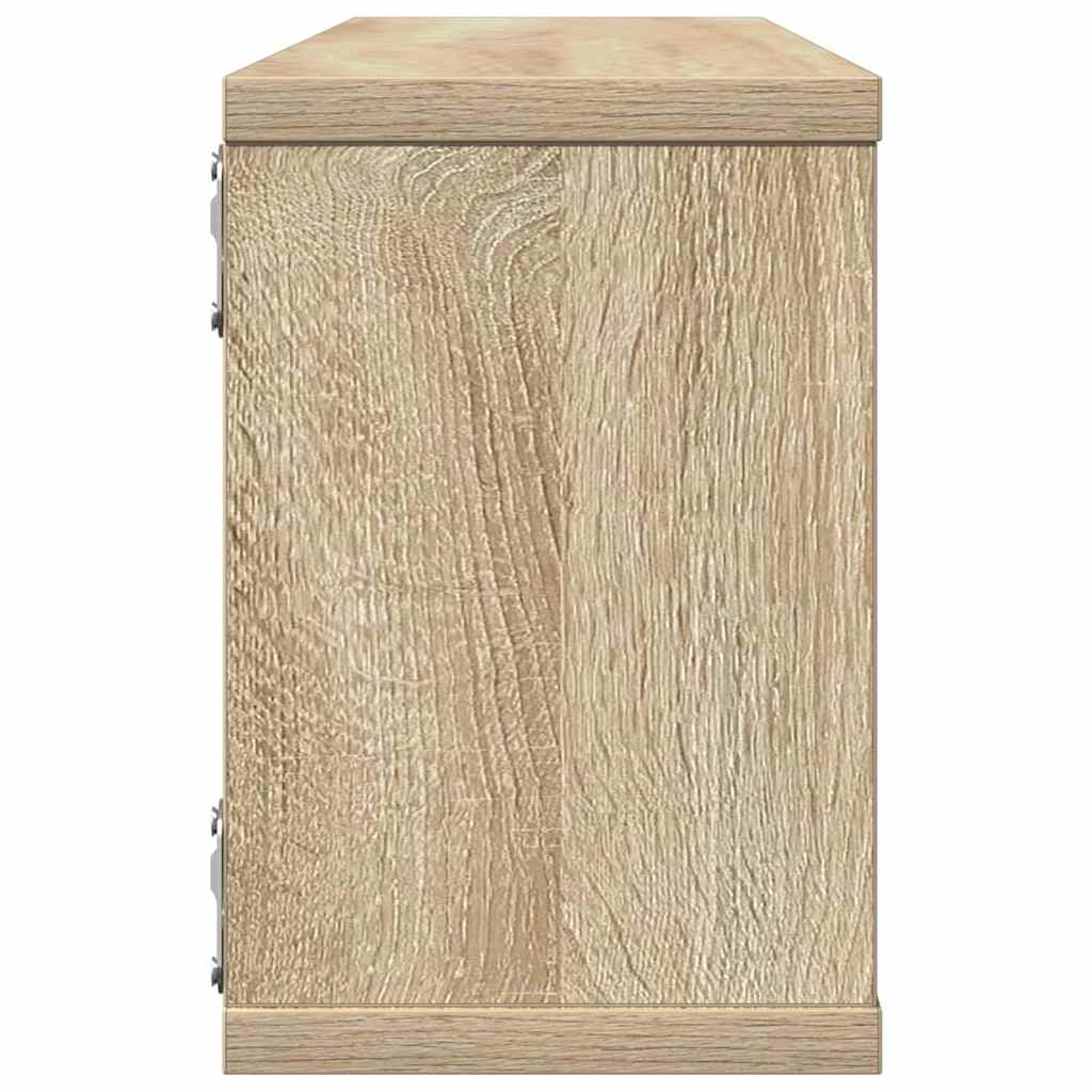 vidaXL Ράφια Κύβοι Τοίχου 4 τεμ. Sonoma Δρυς 60x15x23 εκ. Επεξ. Ξύλο