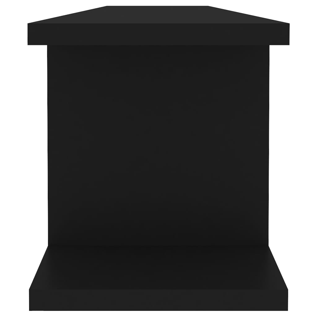 vidaXL Ραφιέρες Τοίχου 2 τεμ. Μαύρες 90 x 18 x 20 εκ. από Μοριοσανίδα