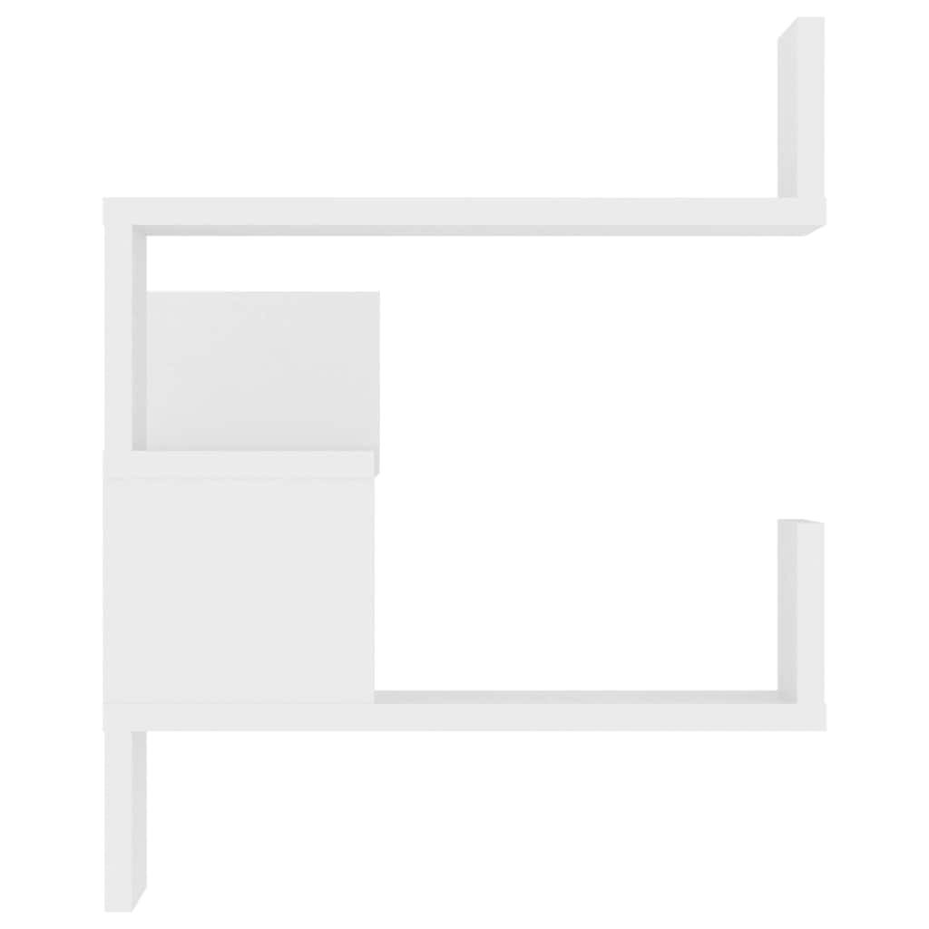 vidaXL Γωνιακές Ραφιέρες Τοίχου 2 τεμ. Λευκές 40x40x50 εκ. Επεξ. Ξύλο