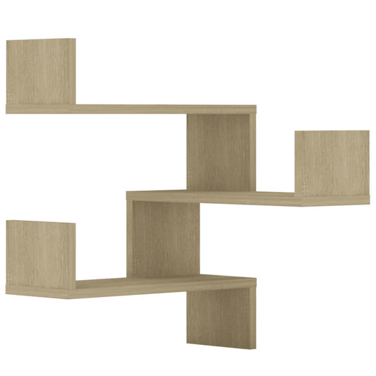 vidaXL Γων. Ραφιέρες Τοίχου 2 τεμ. Sonoma Δρυς 40x40x50 εκ. Επεξ. Ξύλο