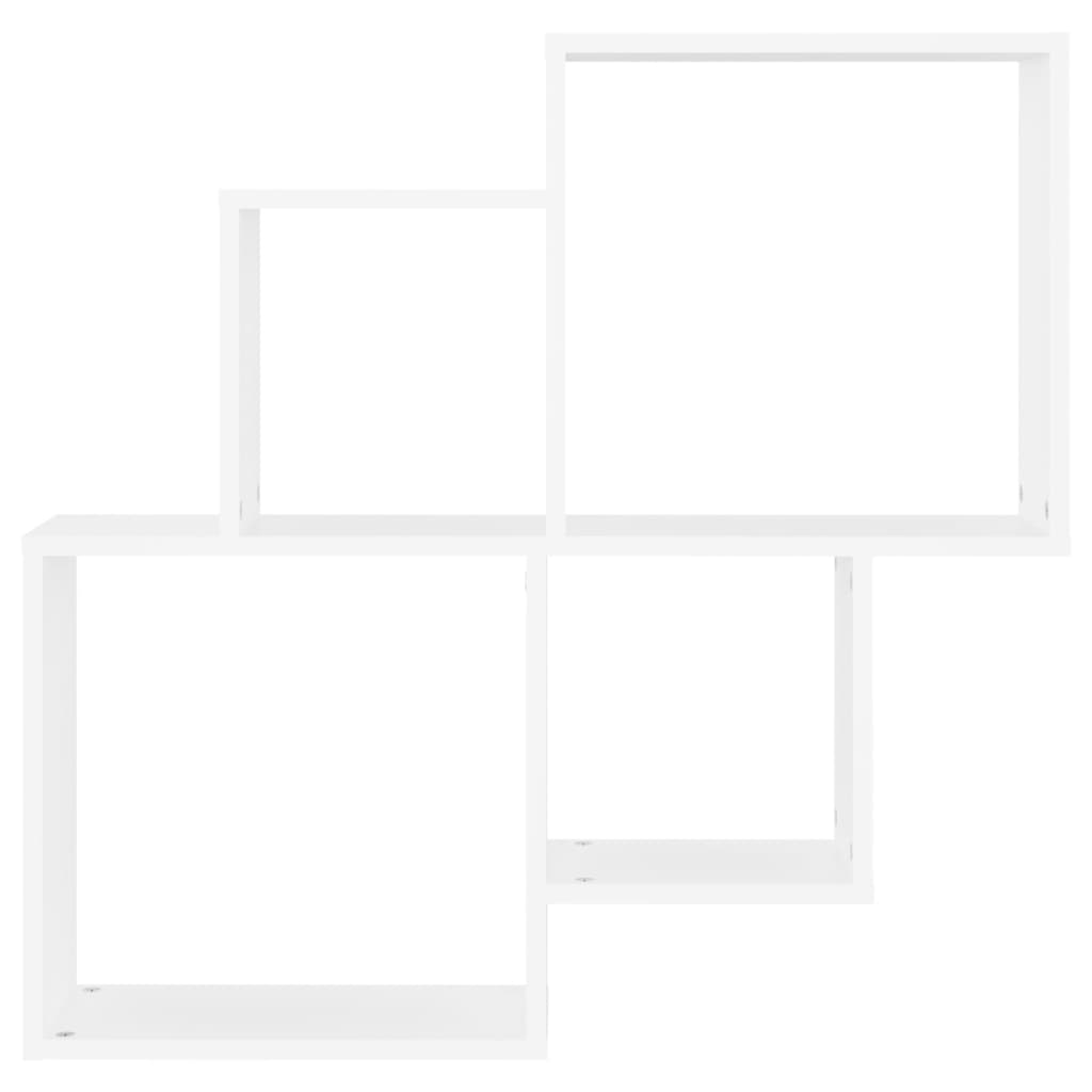 vidaXL Ράφι Κύβος Τοίχου Λευκό 80 x 15 x 78,5 εκ. από Επεξ. Ξύλο