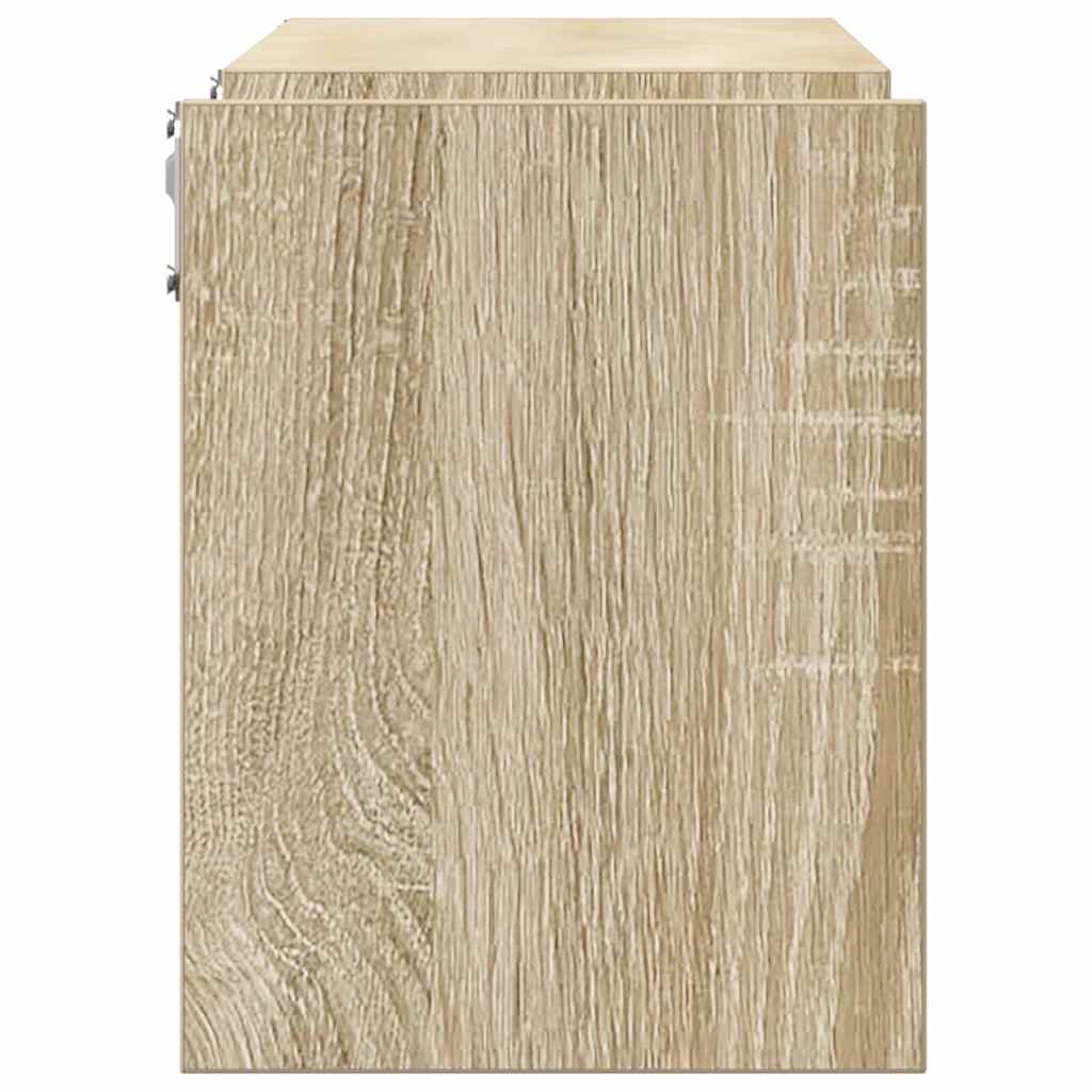 vidaXL Ραφιέρες Τοίχου 2 τεμ Sonoma Δρυς 100 x 15 x 50 εκ. Επεξ. Ξύλο