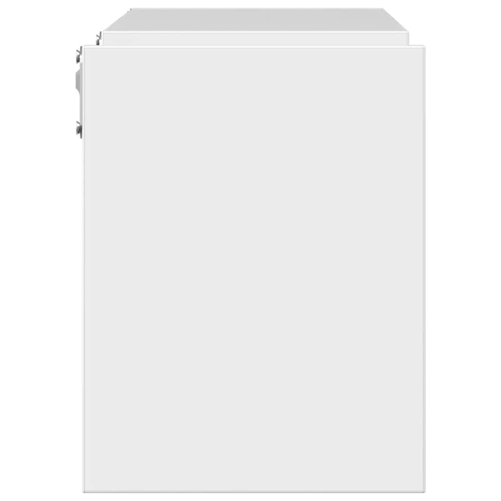 vidaXL Ραφιέρες Τοίχου 2 τεμ. Γυαλιστερό Λευκό 100x15x50εκ Επεξ. Ξύλο