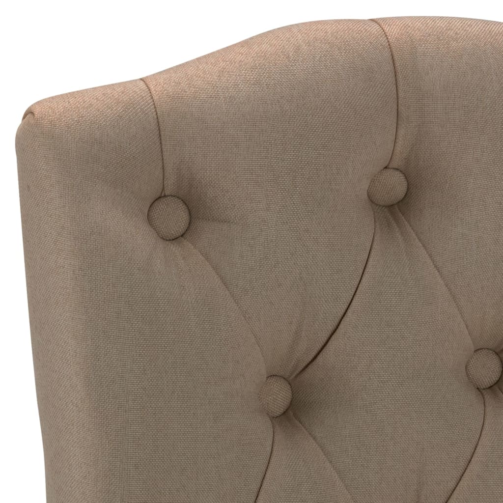 vidaXL Καρέκλες Τραπεζαρίας 4 τεμ. Taupe Υφασμάτινες