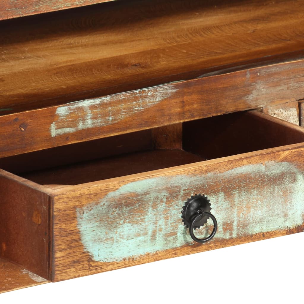 vidaXL Έπιπλο Τηλεόρασης 110x30x40εκ. Πολύχρωμο από Μασίφ Ανακυκ. Ξύλο