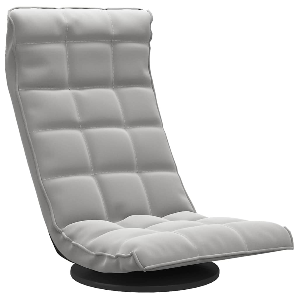 vidaXL Καρέκλα Δαπέδου Περιστρεφόμενη Ανοιχτό Γκρι Βελούδινη