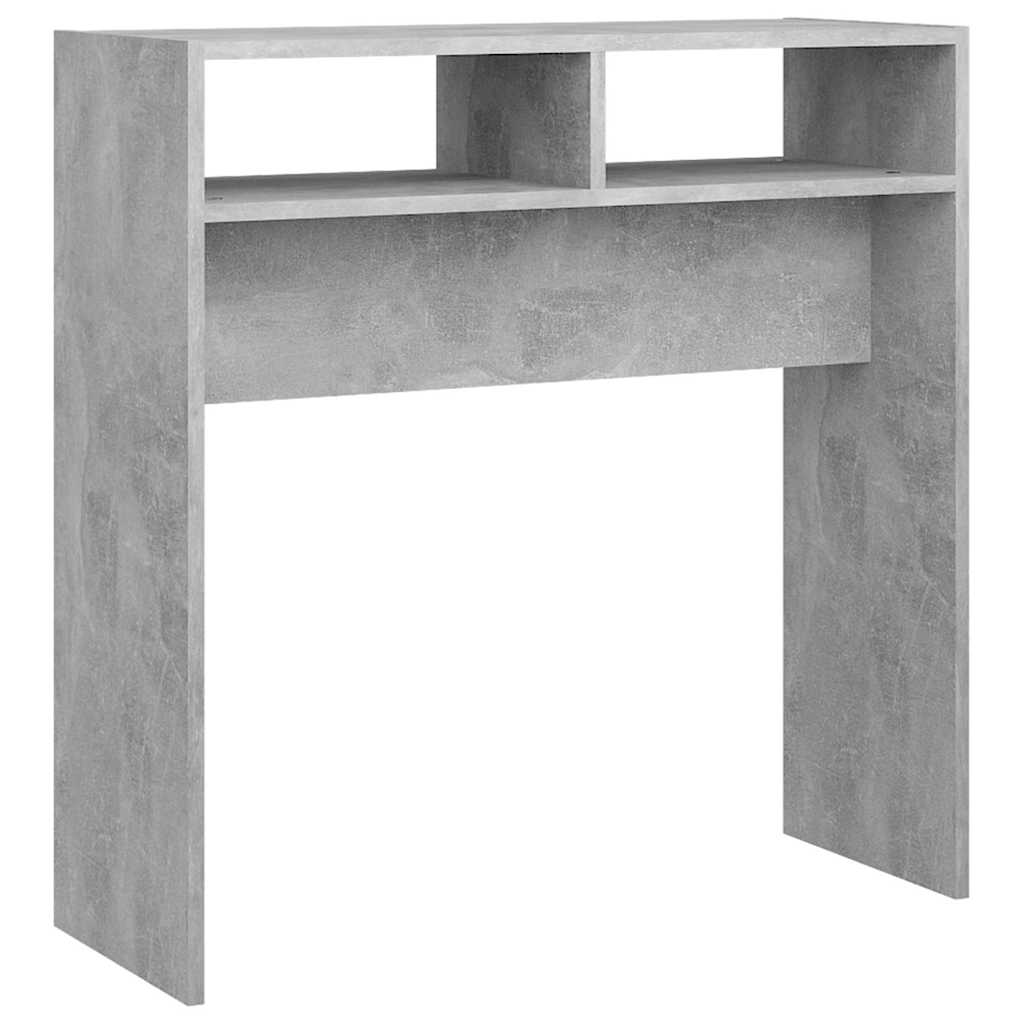 vidaXL Τραπεζάκι Κονσόλα Γκρι Σκυροδέματος 78x30x80 εκ. Επεξ. Ξύλο