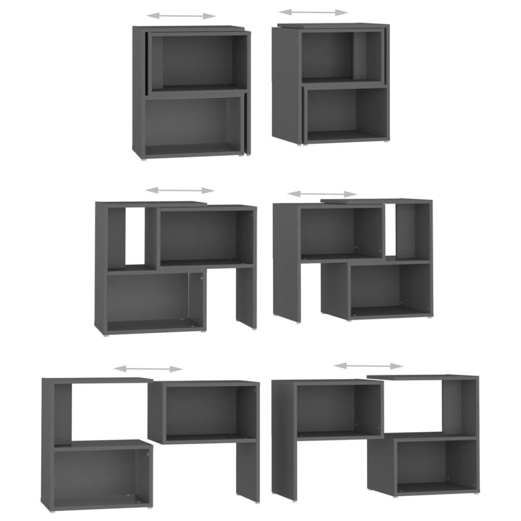 vidaXL Έπιπλο Τηλεόρασης Γκρι 104 x 30 x 52 εκ. από Επεξ. Ξύλο