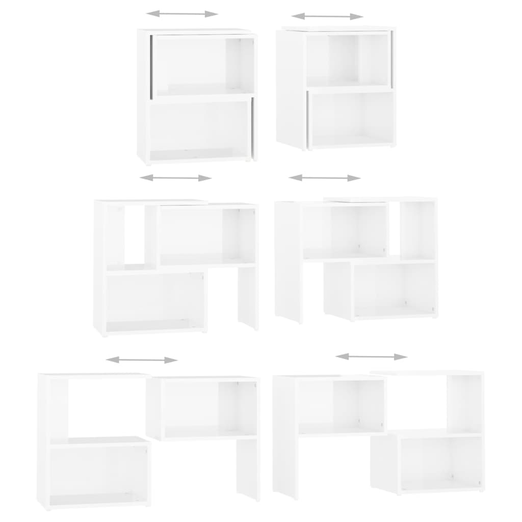 vidaXL Έπιπλο Τηλεόρασης Λευκό Γυαλ. 104 x 30 x 52 εκ. από Επεξ. Ξύλο