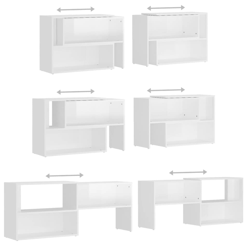 vidaXL Έπιπλο Τηλεόρασης Γυαλιστερό Λευκό 149x30x52 εκ. Επεξ. Ξύλο
