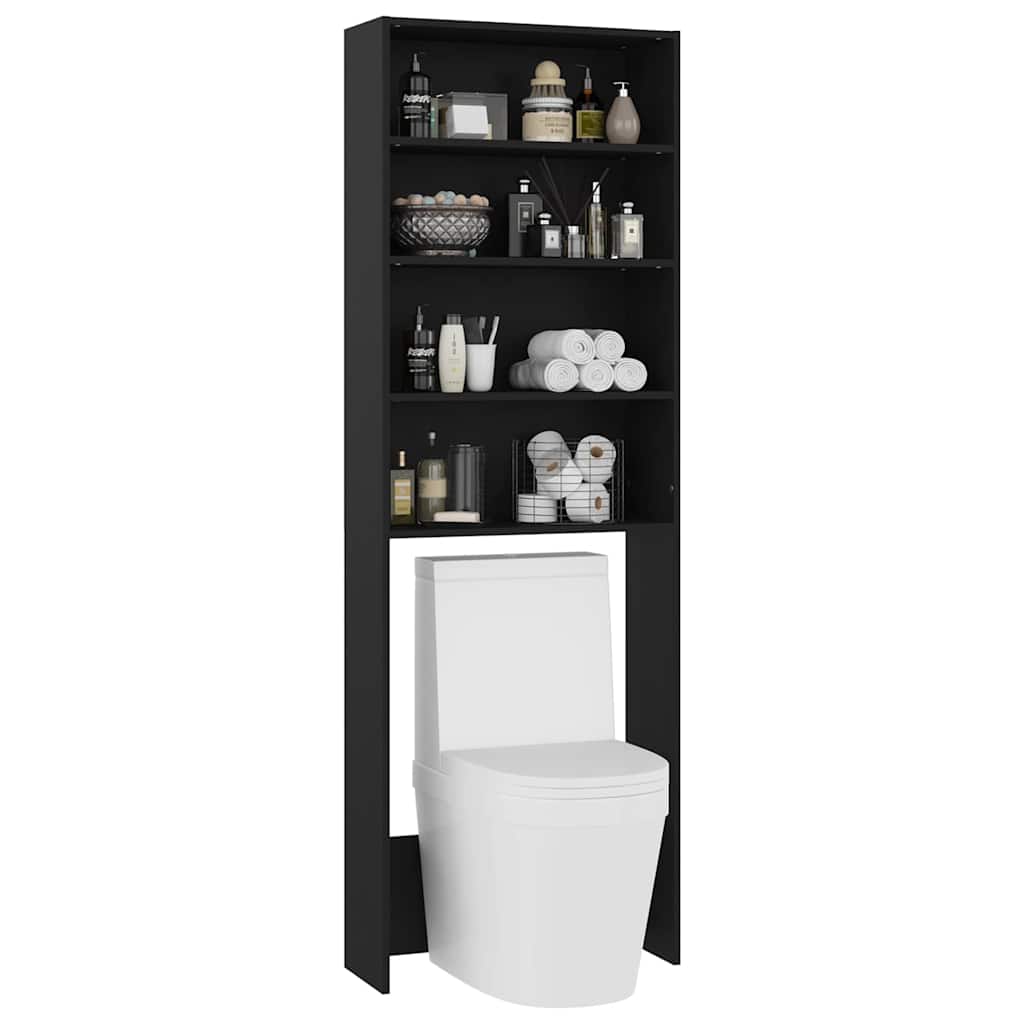 vidaXL Ντουλάπι Πλυντηρίου Μαύρο 64 x 24 x 190 εκ.
