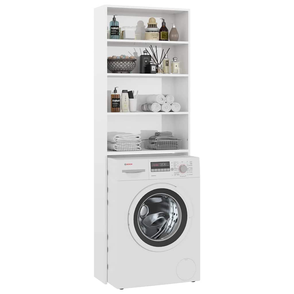 vidaXL Ντουλάπι Πλυντηρίου Γυαλιστερό Μαύρο 64 x 24 x 190 εκ.