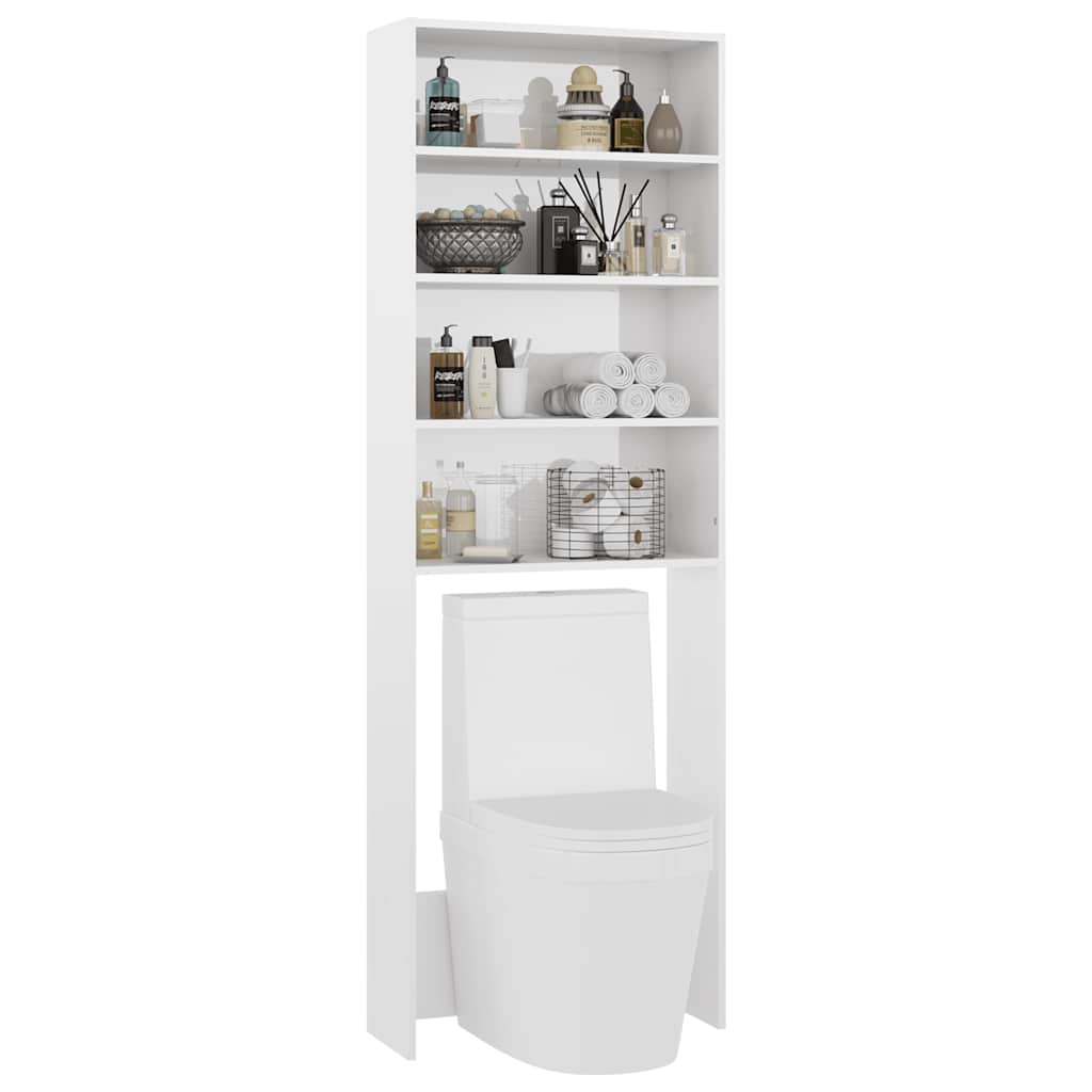 vidaXL Ντουλάπι Πλυντηρίου Γυαλιστερό Μαύρο 64 x 24 x 190 εκ.