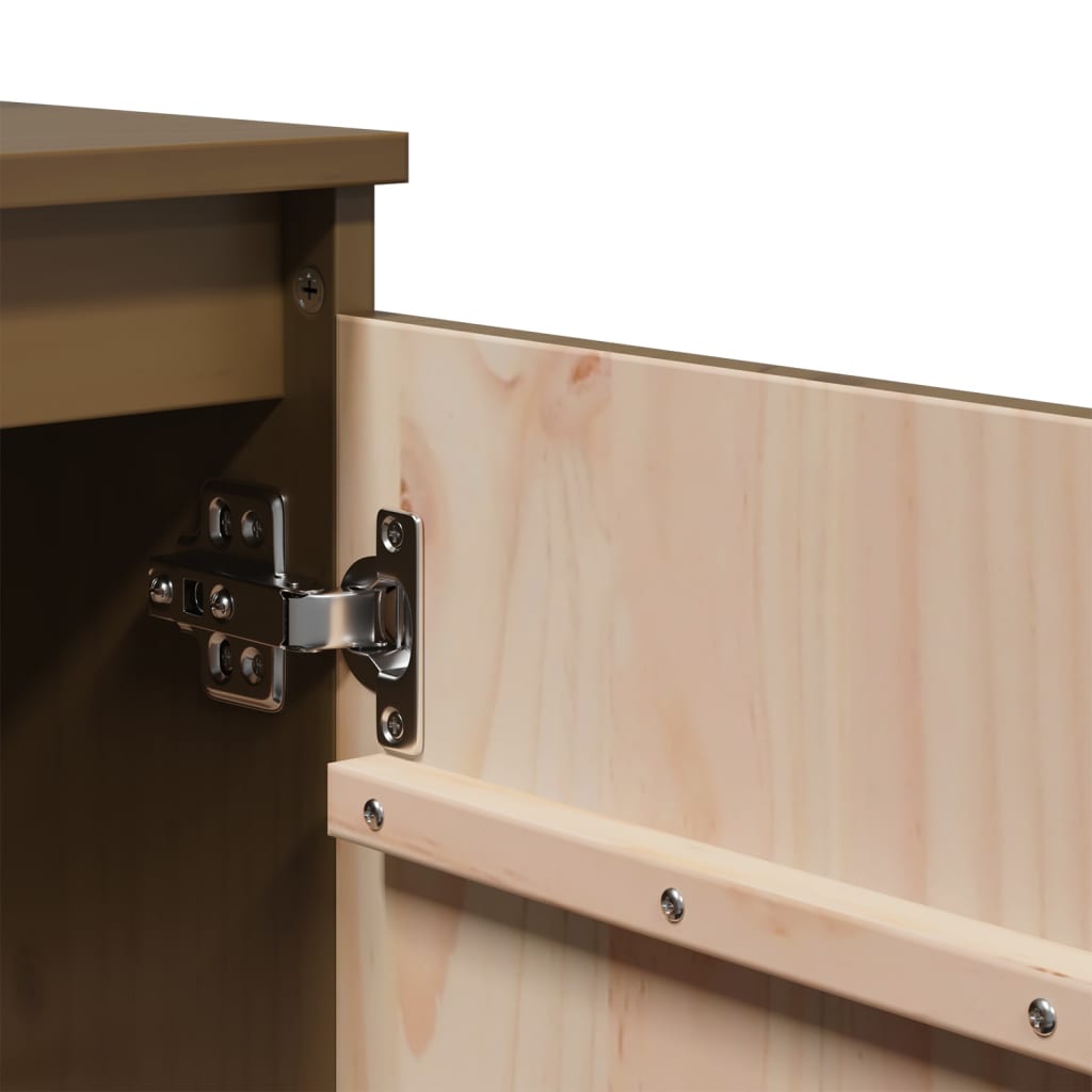 vidaXL Βοηθητικό Ντουλάπι Καφέ Μελί 60x36x65 εκ. από Μασίφ Ξύλο Πεύκου