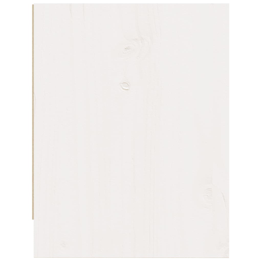 vidaXL Κομοδίνο Λευκό 40 x 30,5 x 40 εκ. από Μασίφ Ξύλο Πεύκου