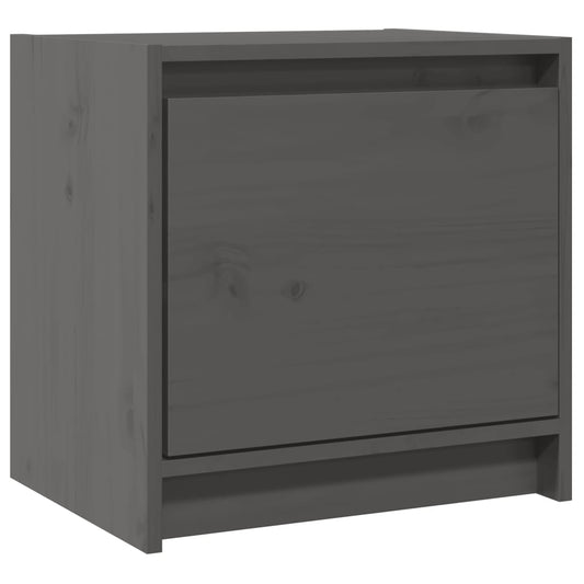 vidaXL Κομοδίνα 2 τεμ. Γκρι 40 x 30,5 x 40 εκ. από Μασίφ Ξύλο Πεύκου