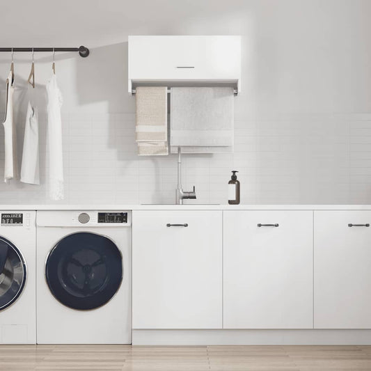 vidaXL Ντουλάπα Λευκή 70 x 32,5 x 35 εκ. από Επεξ. Ξύλο