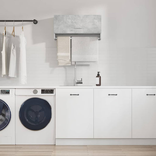vidaXL Ντουλάπα Γκρι Σκυροδέματος 70 x 32,5 x 35 εκ. από Επεξ. Ξύλο